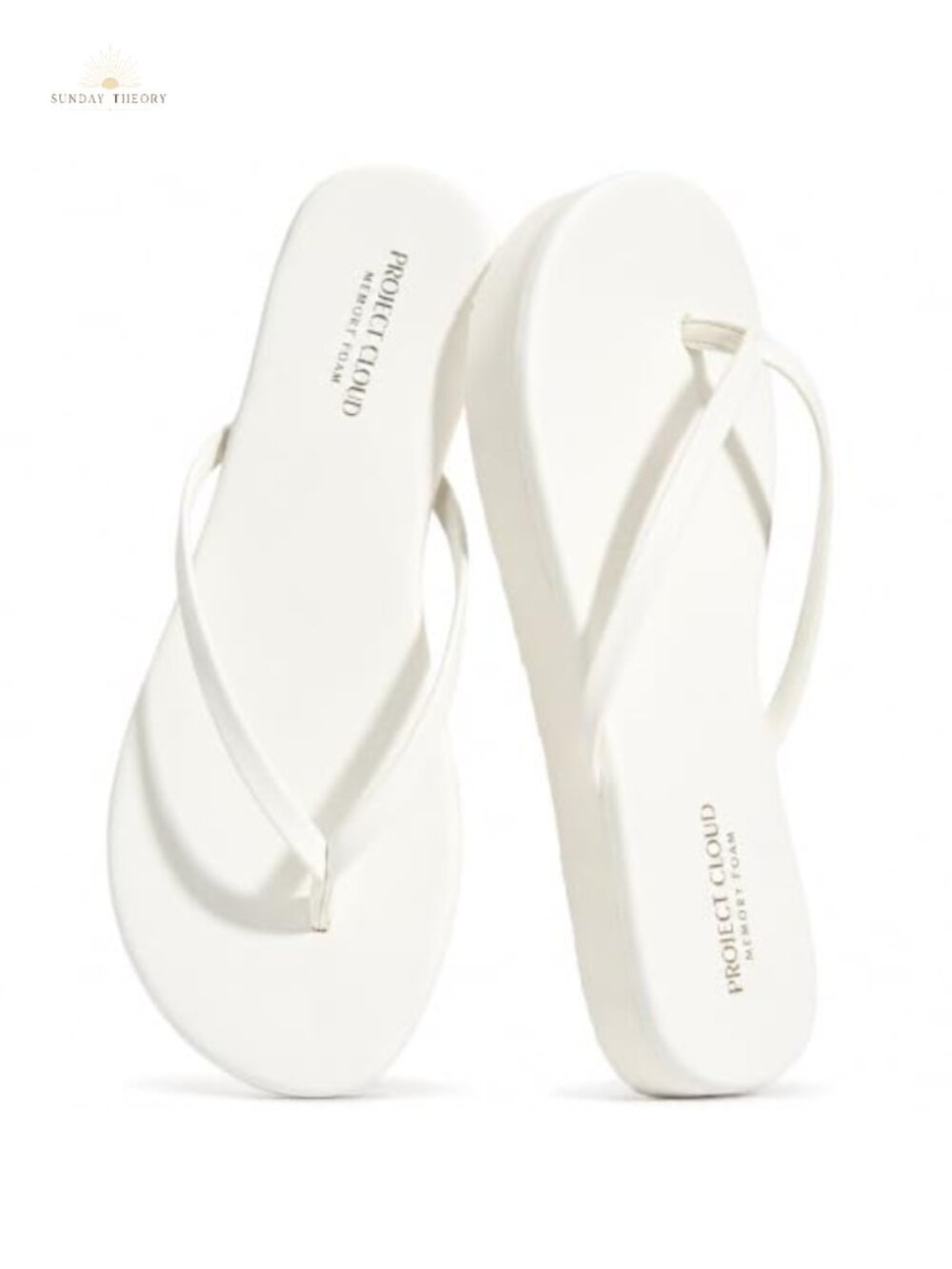 Women's Platform Flip Flops Memory Foam Non-Slip Sandals